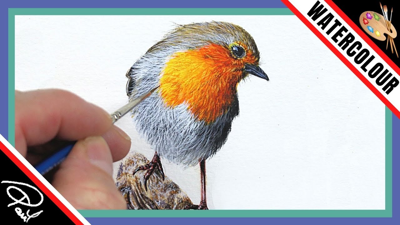 Watercolour Bird Painting Tutorial - How To Paint a Robin Preview