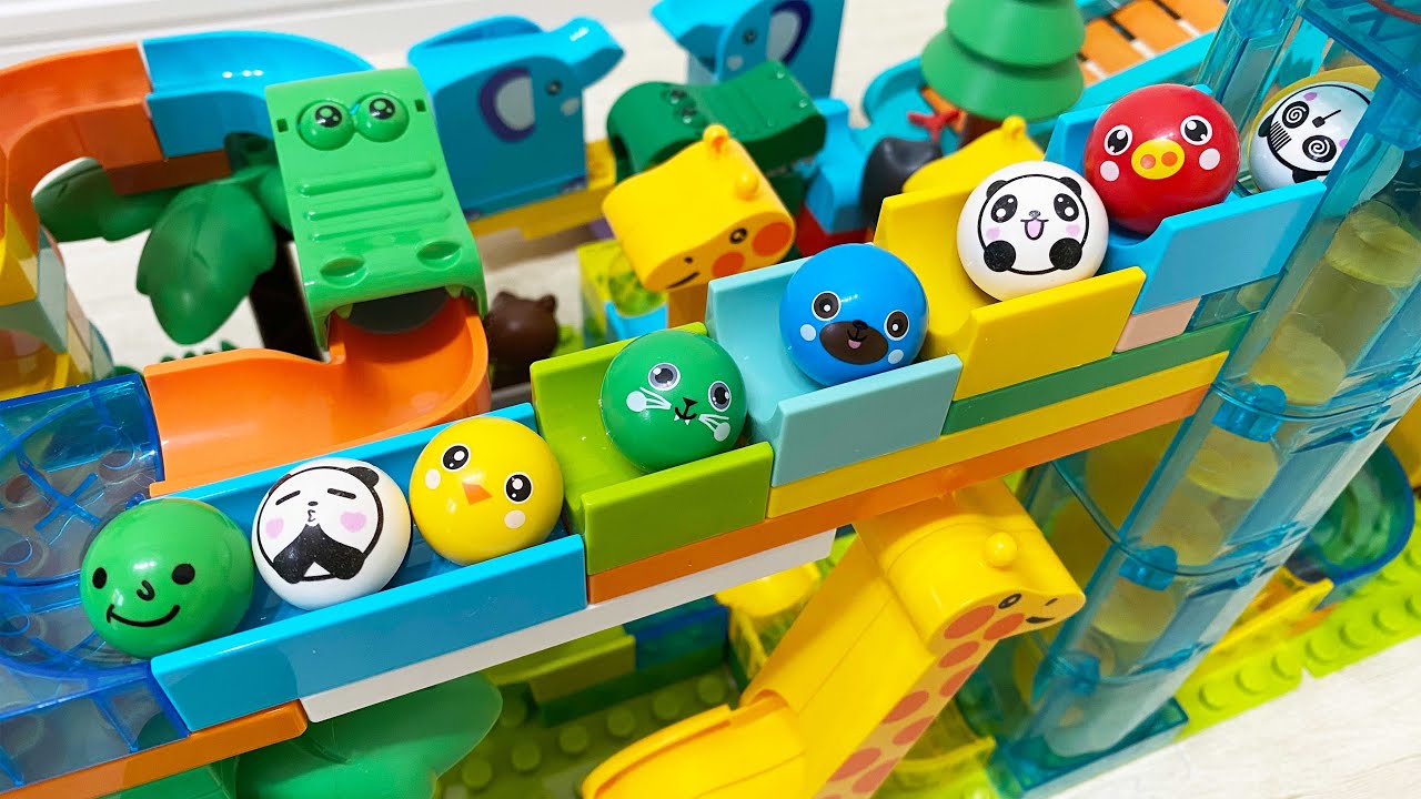 Marble Track Set   LEGO   Rolling Ball Sculpture  Marble Run　gift to my son    ASMR