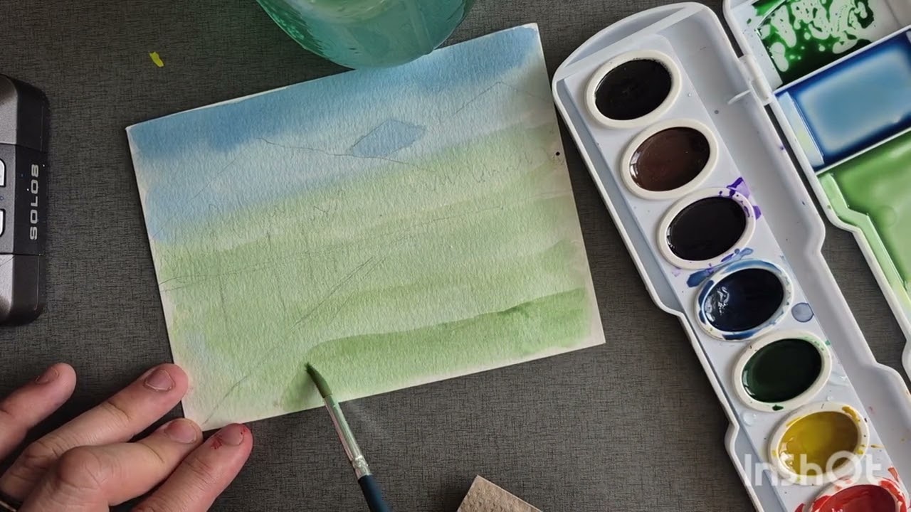 Watercolor landscape LEVEL 3