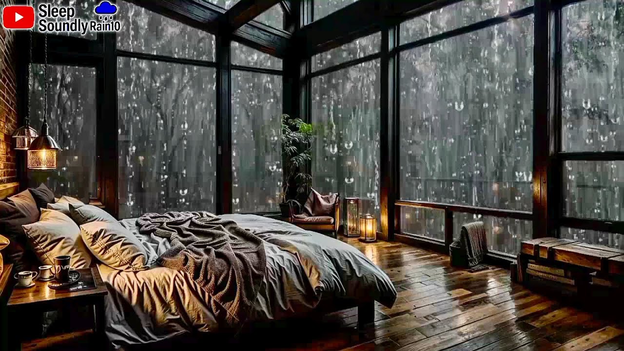 Echoes of rain in a quiet bedroom | perfect atmosphere