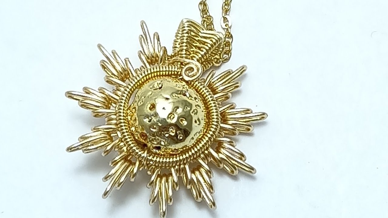 dije sol ☀️ hecho con alambre //fácil y rápido