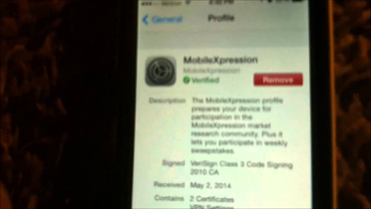 How to remove MobileXpression from Iphone 4