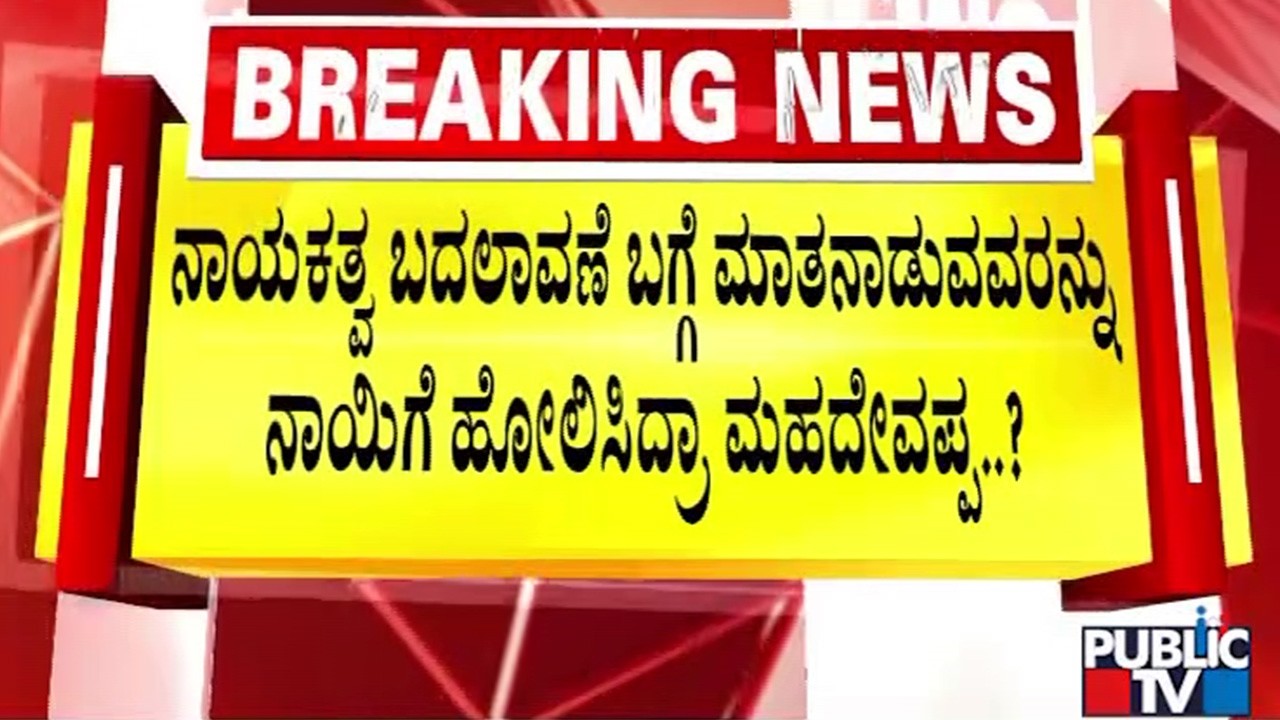 ನಾಯಕತ್ವ ಬಗ್ಗೆ ಮಹದೇವಪ್ಪ ಹೊಸ ವ್ಯಾಖ್ಯಾನ | HC Mahadevappa | Public TV