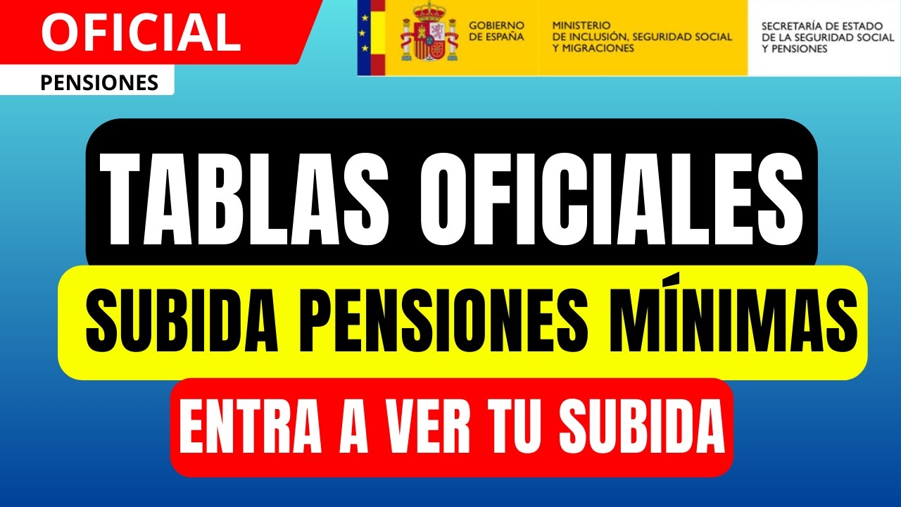 💰👉¿Cuánto cobrarás de pensión en 2026? CIFRAS y TABLAS OFICIALES #pension