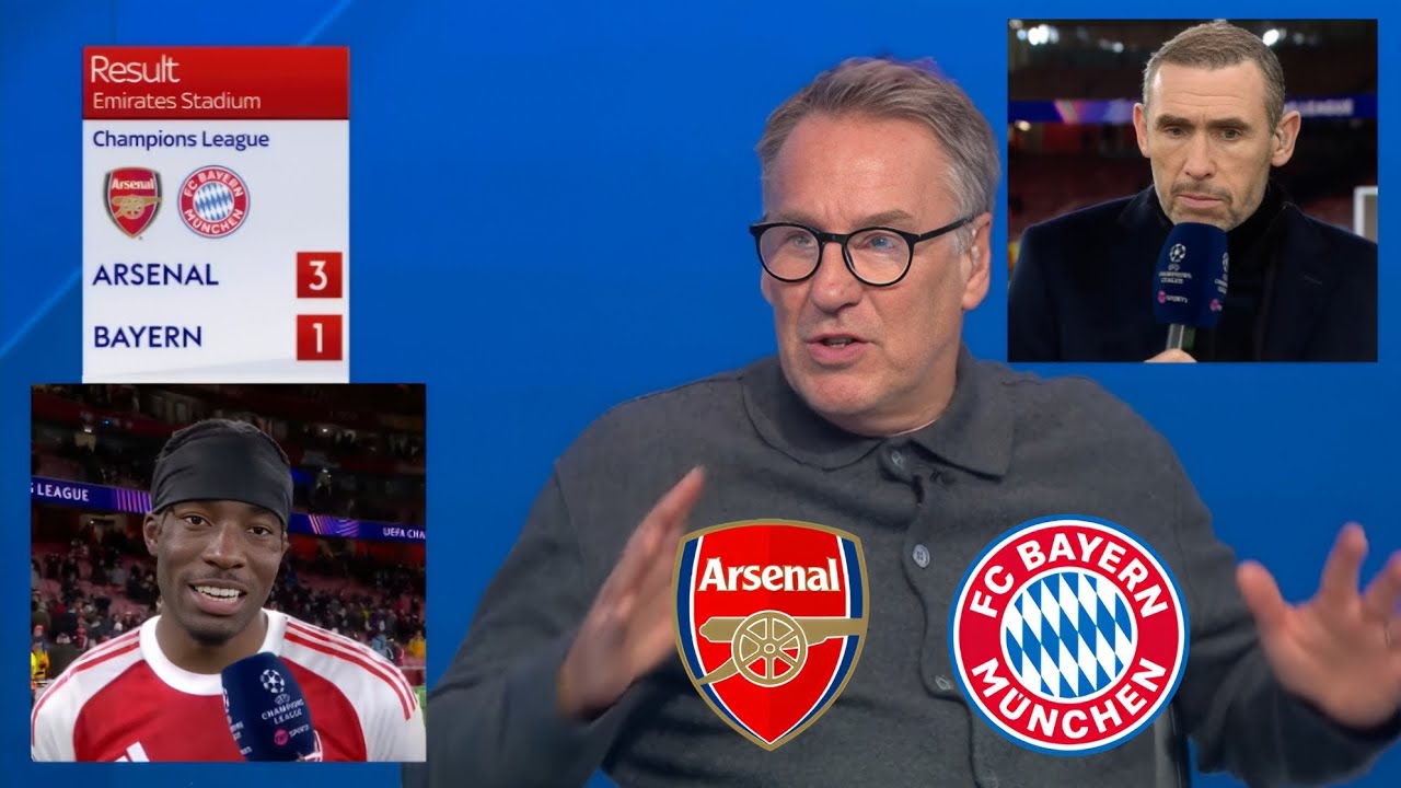Paul Merson&rsquo;s CRAZY Reaction! Arsenal 3-1 Bayern Munich | UCL Shock!