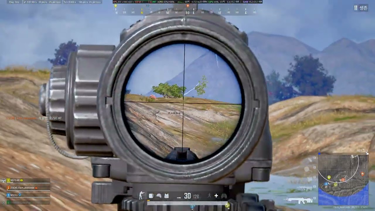 [PUBG/FPP] 1인칭 배린이 열겜중