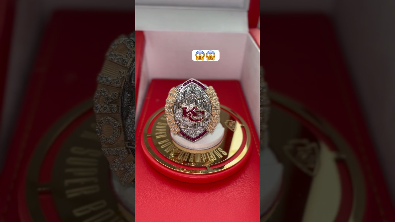 The KC Chiefs Super Bowl rings🔥Ring ceremony vlog link below👇 #chiefs #ring #football #Super Bowl