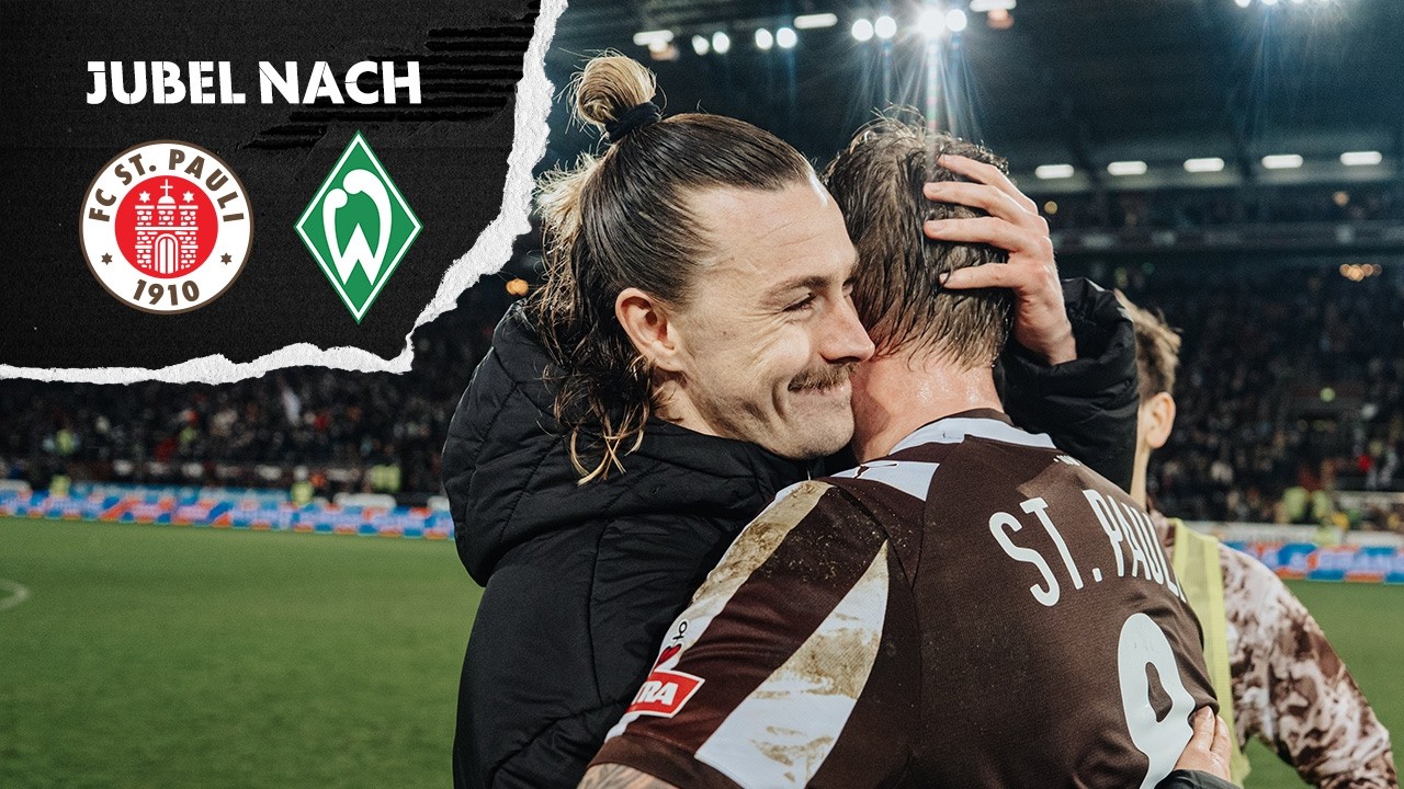 Jubel nach dem Sieg gegen den SV Werder Bremen