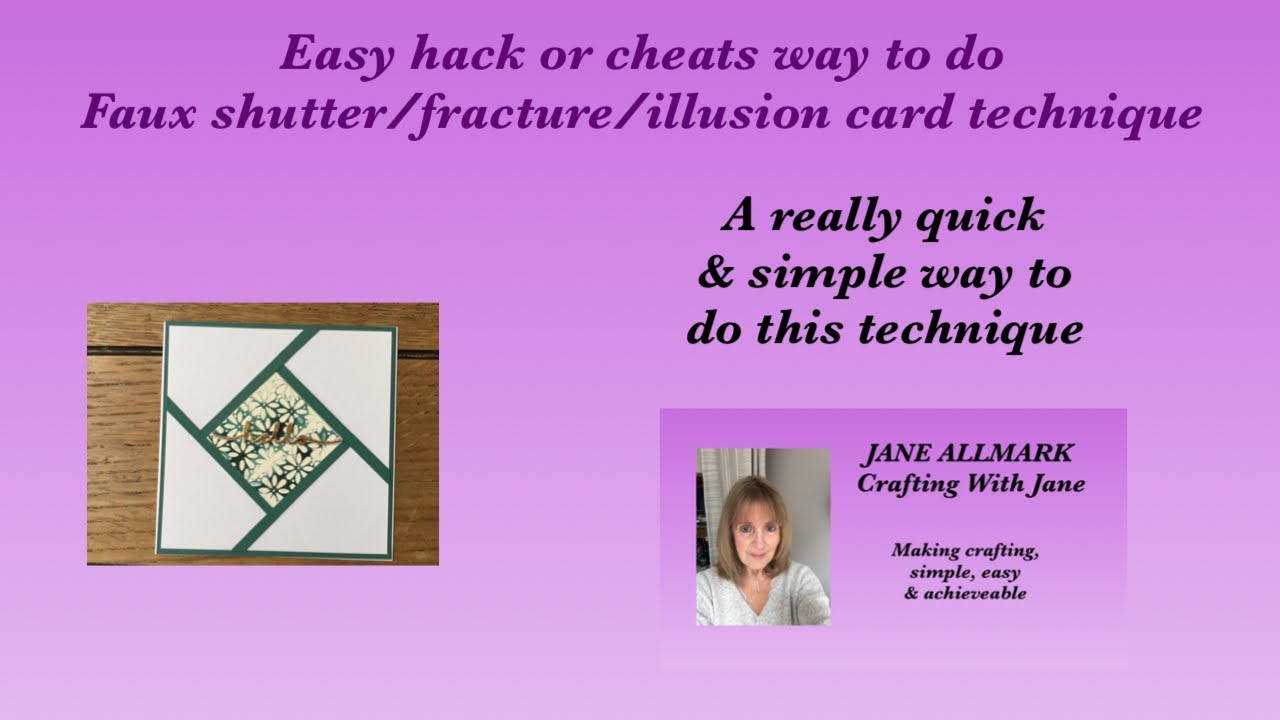 Easy hack or cheats way to do faux shutter/fracture/illusion card technique