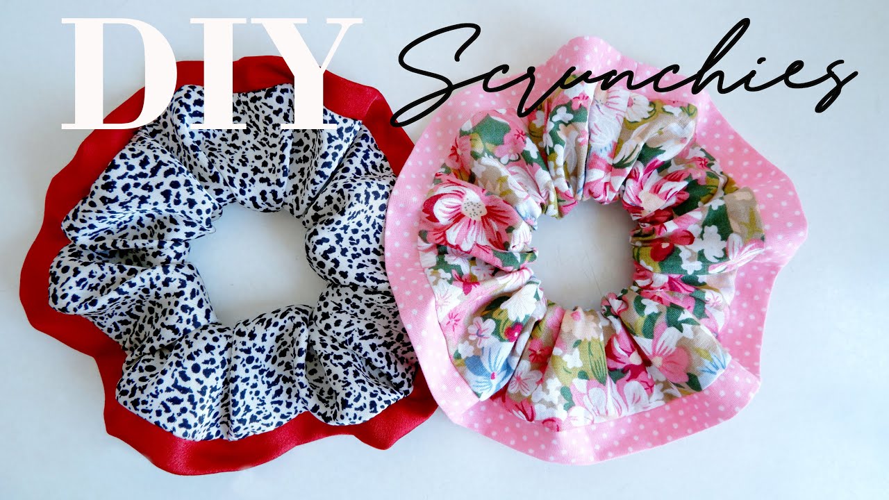 How To Make A Scrunchie | DIY Scrunchie Easy With 2 Tones Fabrics | Thuy's Carfts