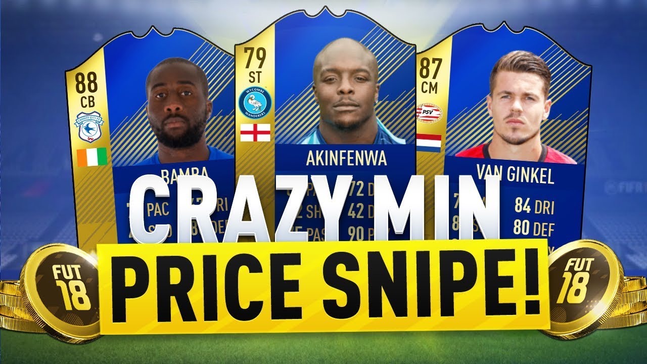 CRAZY MIN PRICE TOTS SNIPE! FIFA 18 TEAM OF THE SEASON SNIPING!