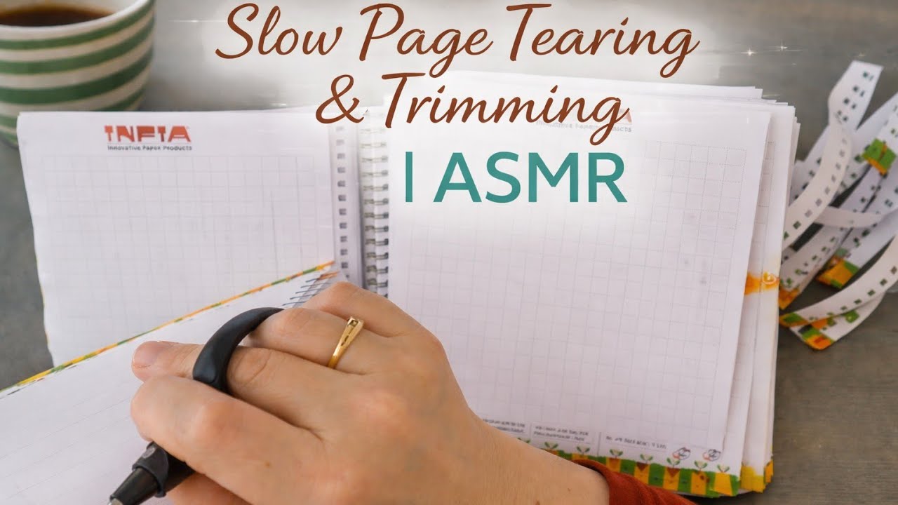 Slow Page Tearing & Trimming | Relaxing Paper ASMR