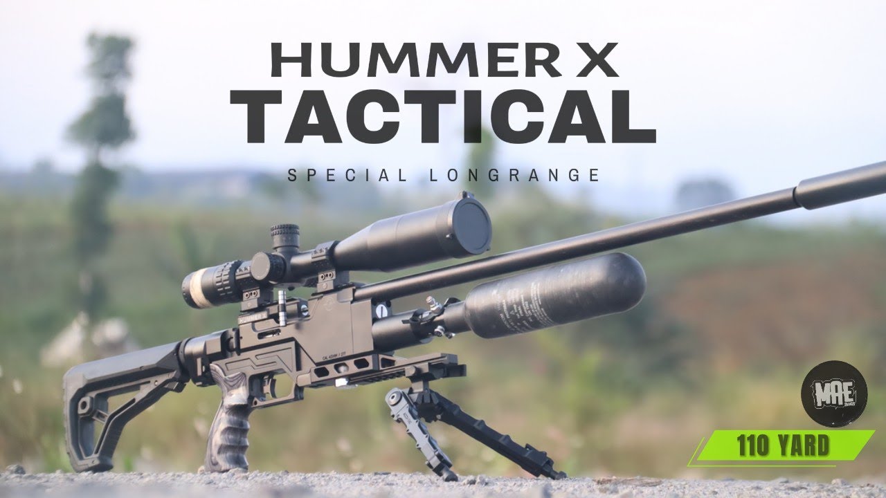 HUMMER X TACTICAL with ALPHA BARREL RUSIA 69cm | MAE SLUG 15.6gr AKURASI JARAK 110 YARD