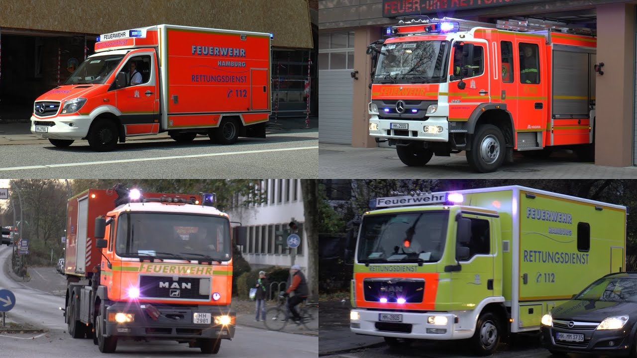Einsatzfahrten Feuerwehr Hamburg 2014