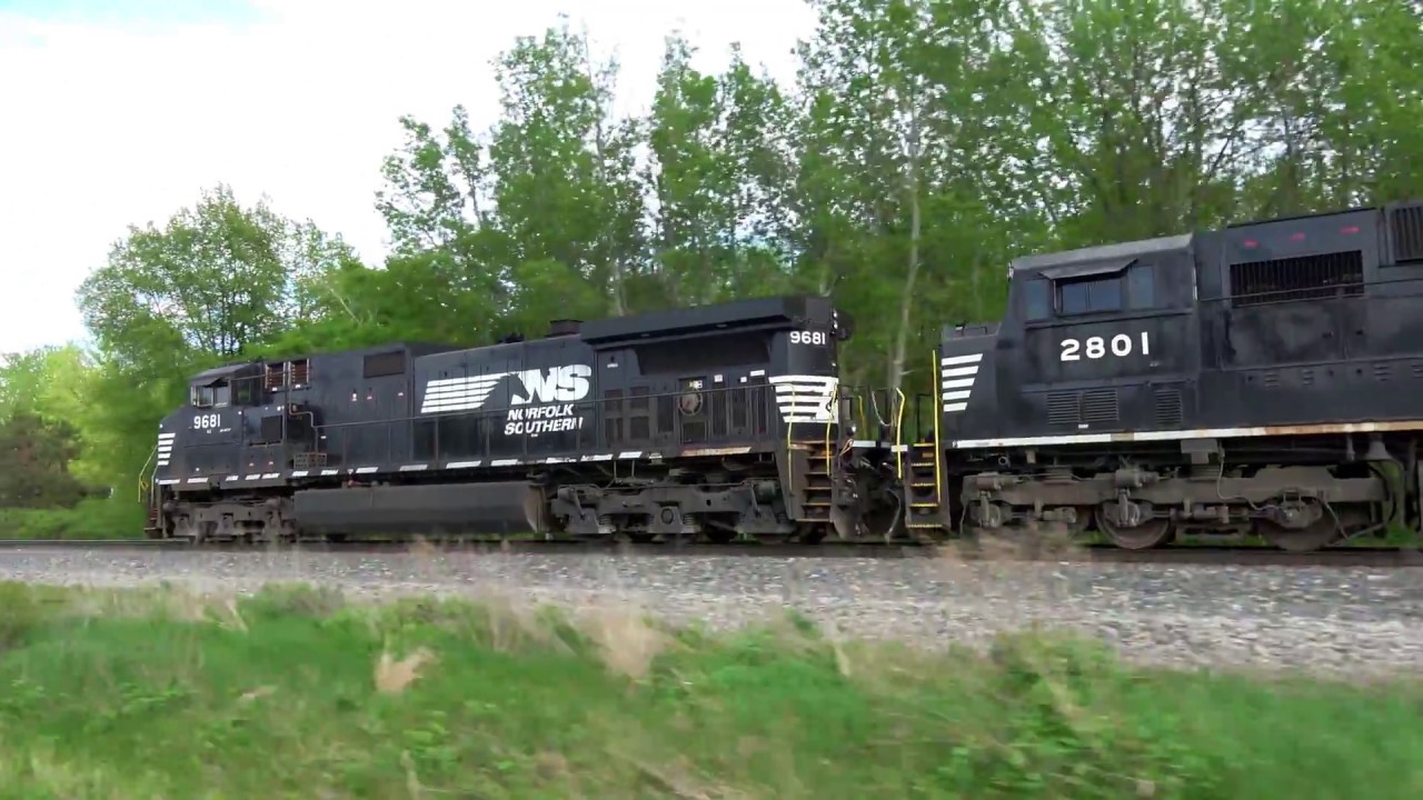 Chasing a NS Freight Train 4K UHD