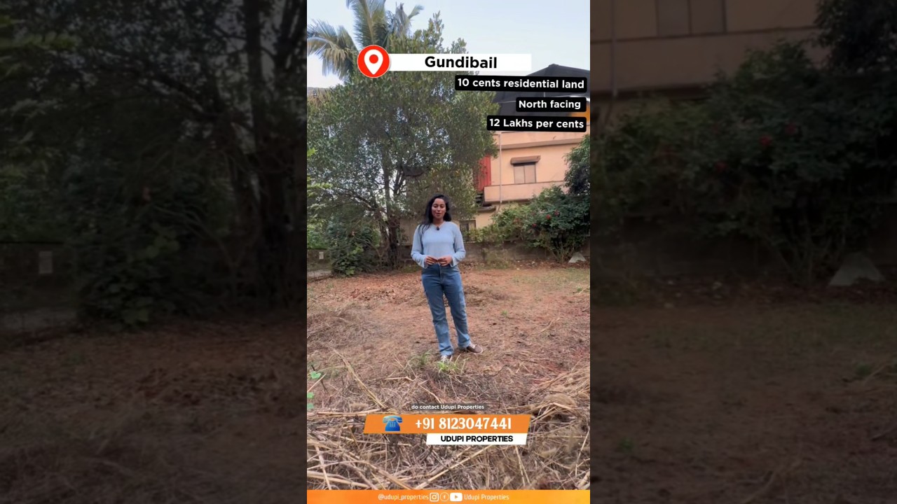10 cents land for sale in Gundibail #udupi #manipal