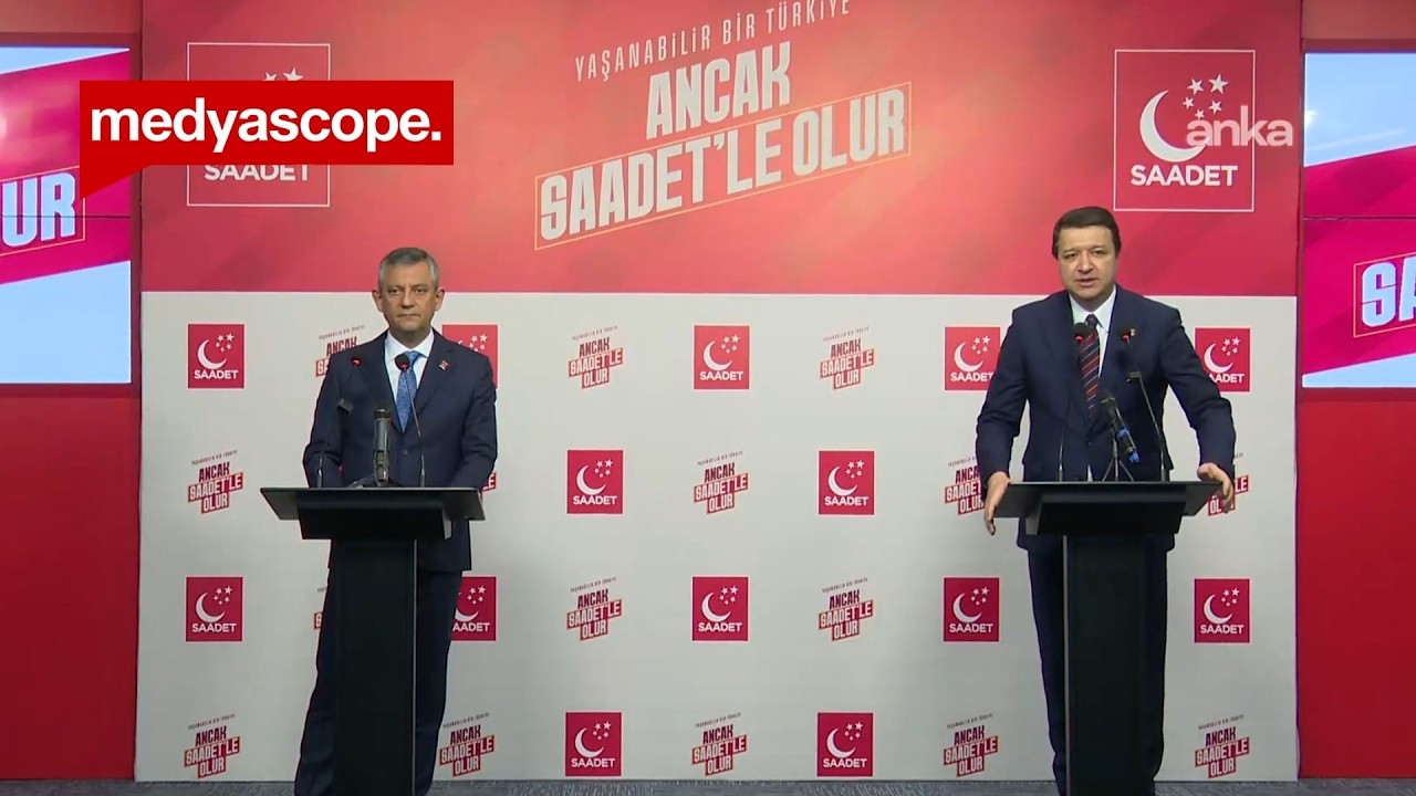 &Ouml;zg&uuml;r &Ouml;zel Saadet Partisi&rsquo;ni ziyaret etti, Mahmut Arıkan Bah&ccedil;eli&rsquo;ye erken se&ccedil;im &ccedil;ağrısı yaptı #CANLI