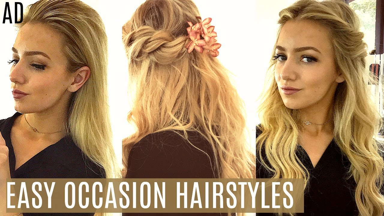 EASY OCCASION HAIRSTYLES / Prom, Wedding, Summer Events / AD