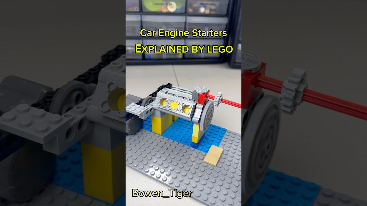 How car engines start explained by LEGO! #lego #car #cars #explained #mechanical #engine