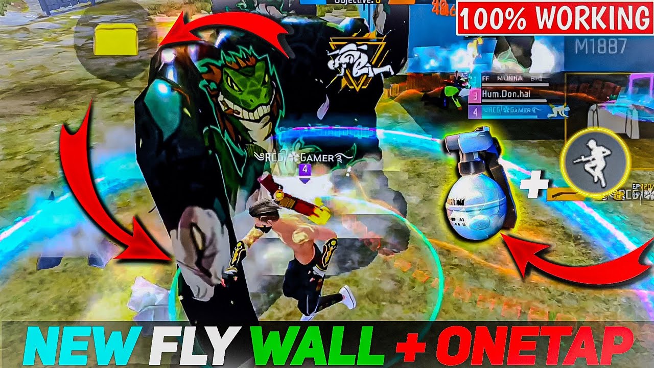 New Flying Gloowall Trick 🤫 In Free Fire 🔥