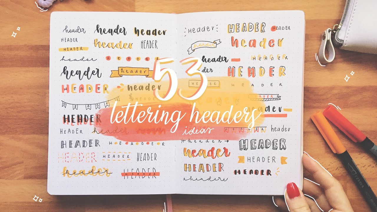 53 easy hand lettering headers ideas for your bullet journal