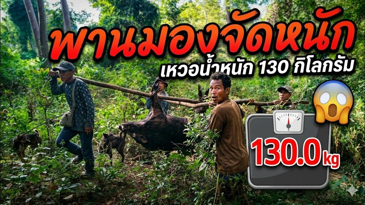เดีนป่าคนเดียว พรานมองมองทับบัก120โลบอล้ม