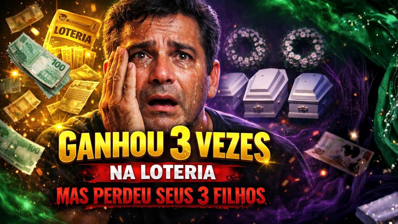 CONHECI UM HOMEM QUE GANHOU 3 VEZES NA LOTERIA, MAS MISTERIOSAMENTE SEUS 3 FILHOS MORRERAM