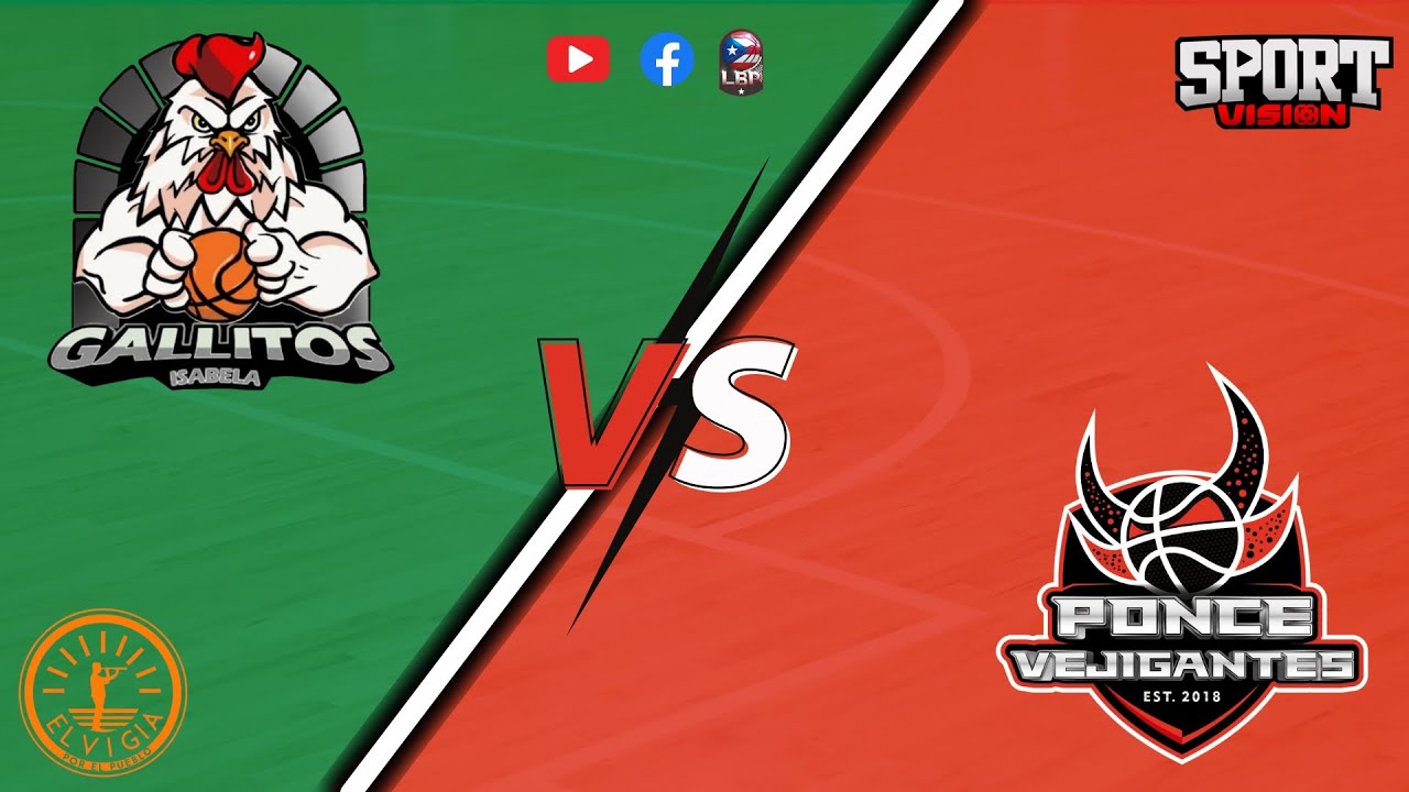 🎥Liga de Baloncesto Puertorriqueña🇵🇷 Sweet #16: 🐔Gallitos de Isabela 🆚 Vejigantes de Ponce👺🏀.