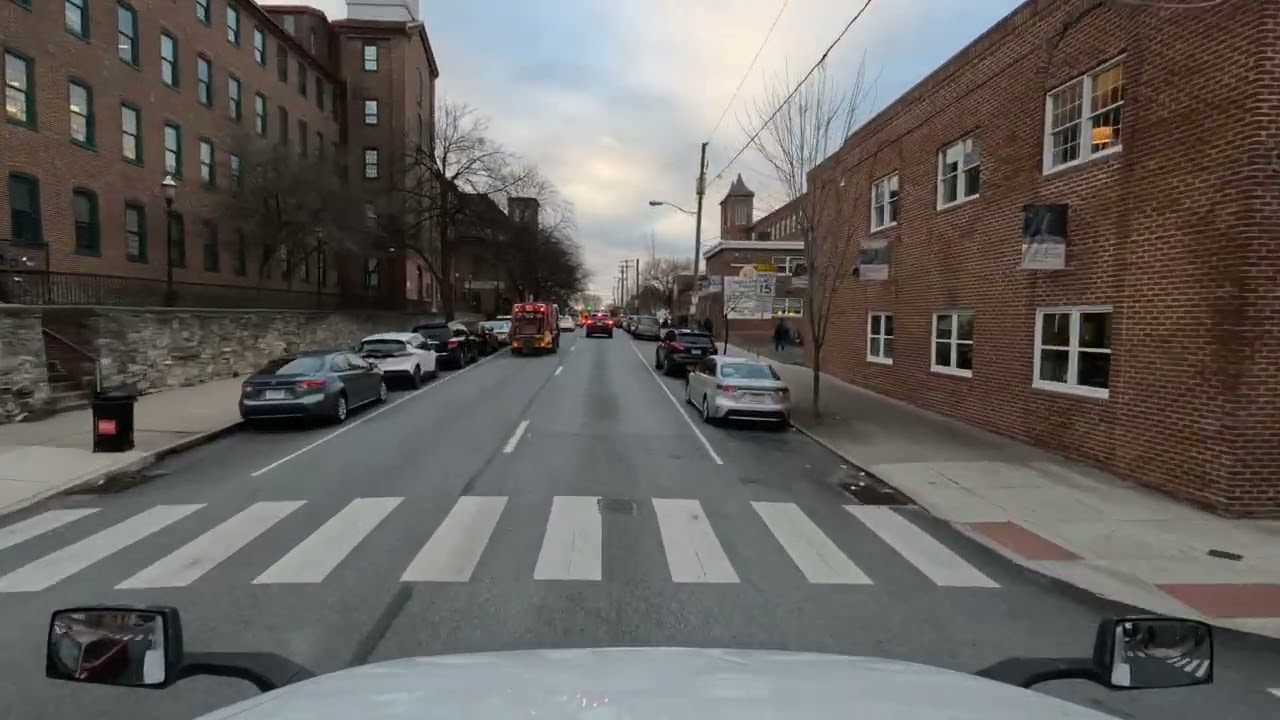 January 11/2024 Lancaster Pennsylvania USA Driving Downtown.
