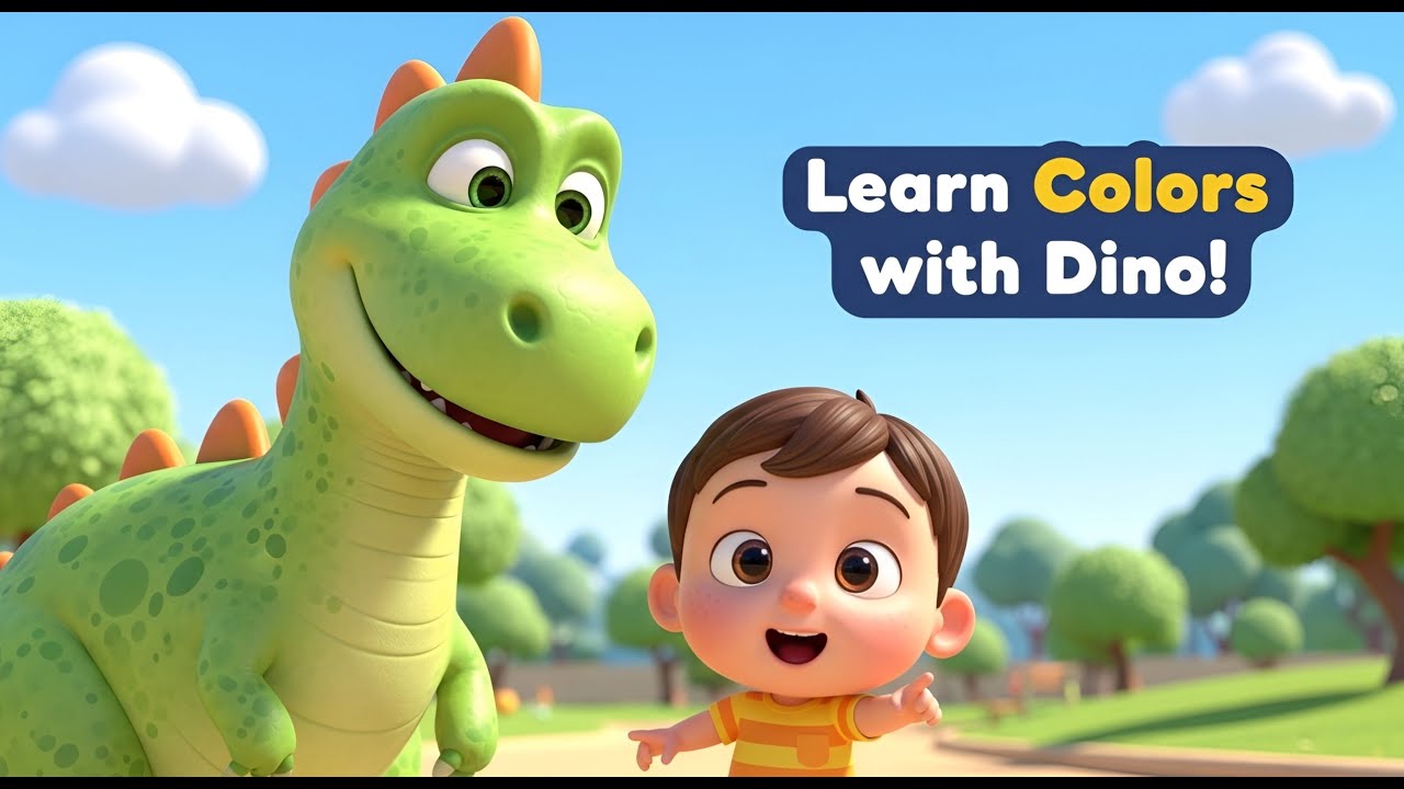 Color Dino Dance 🟢🔴🟡 Fun Learning Song for Toddlers & Kids