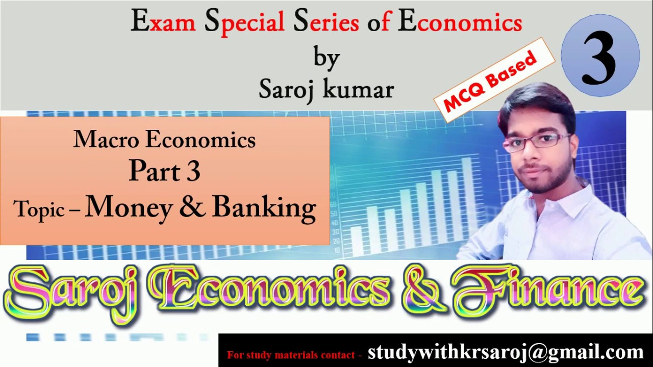 Part 3 Macro Economics, Money & Banking, Part 1 MCQ for class 12 CBSE & BSEB