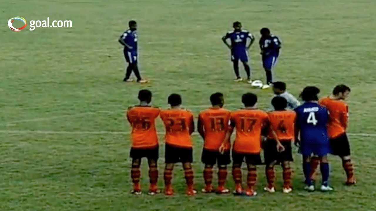 Great free kick from Ali Ashfaq