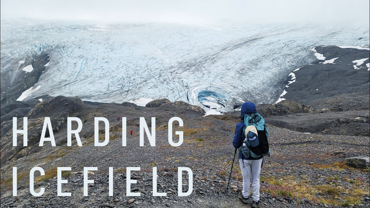 Standing underneath a glacier - Harding Icefield Trail - Kenai Fjords National Park