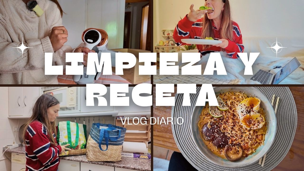 RECETA RAMEN 🍜 COMPRA DIARIA en MERCADONA 🛒 LIMPIEZA de COLCHÓN 🧼 con JIGOO J300 😮 #vlogdiario