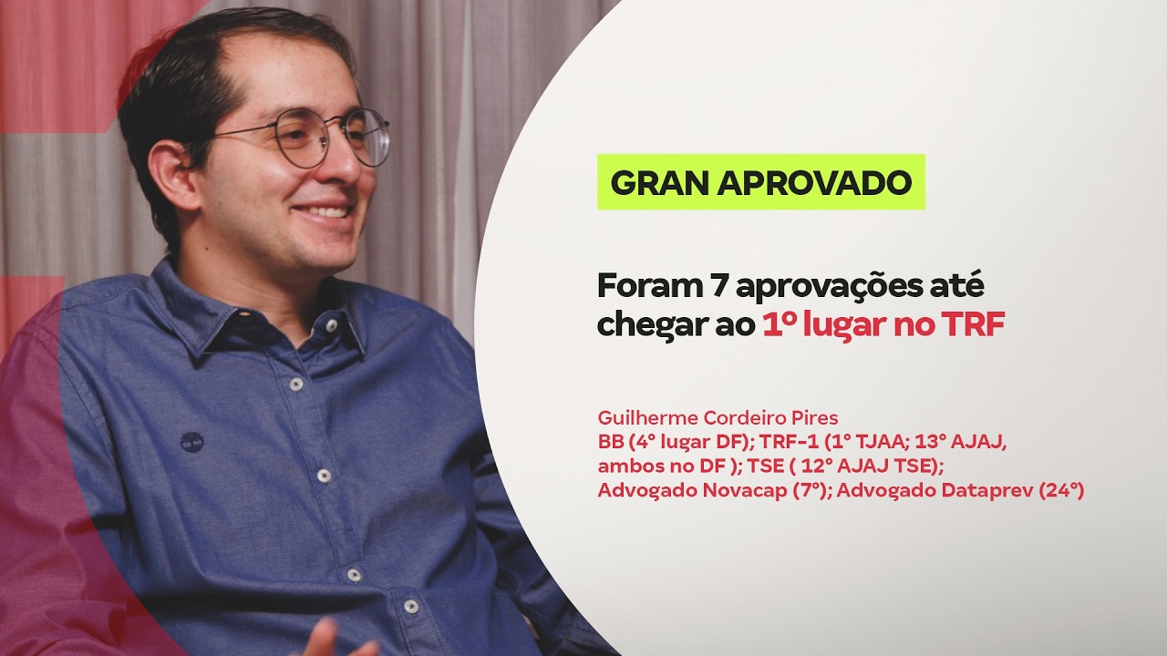 7 aprovações e 1º lugar no TRF: a história de quem lutou e não desistiu