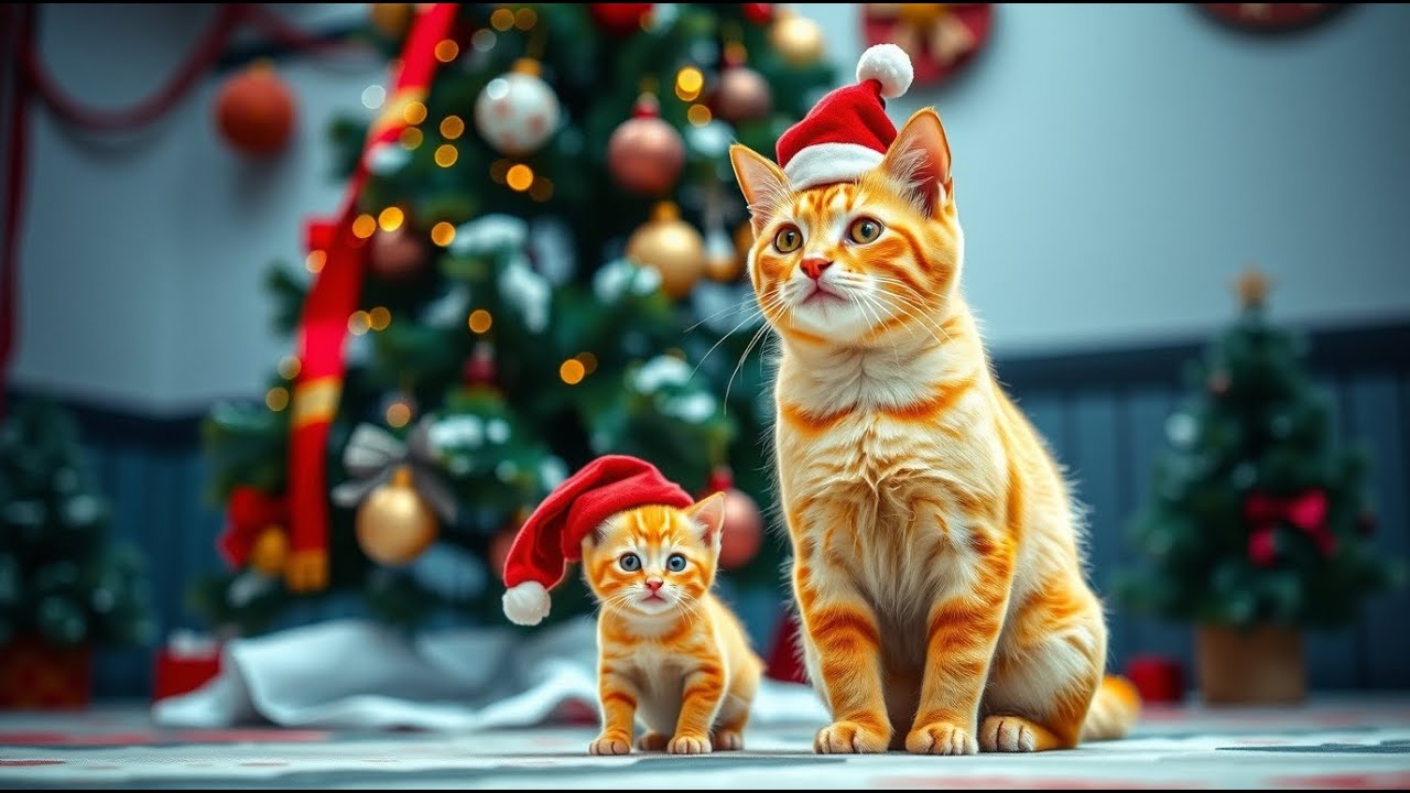 See what happened to Mum cat and Kitten on Christmas Eve 🥹🎄❤️