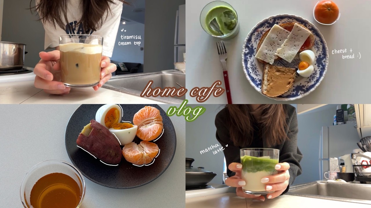 what I eat in a week at uni, cute drinks and breakfast 🍠🥛