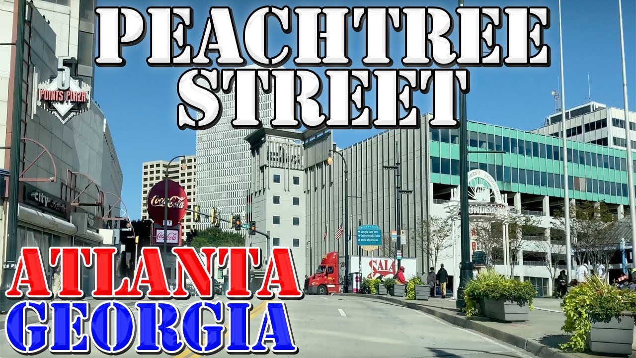 Peachtree Street - Atlanta's LONGEST Street - Downtown Atlanta to Buford - 4K Street Drive