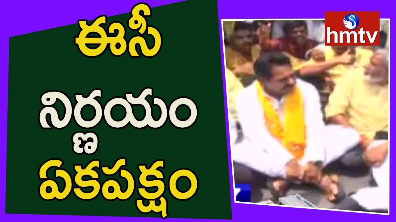 TDP Leaders Protest Against EC Decision Over Re-polling In Chandragiri Constituency | hmtv