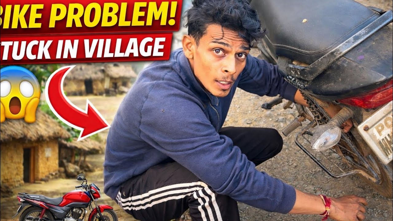 Stuck in a Village with a Broken Bike 😨 What Happened Next… 🤔#viral #dailyvlog #vlog 
