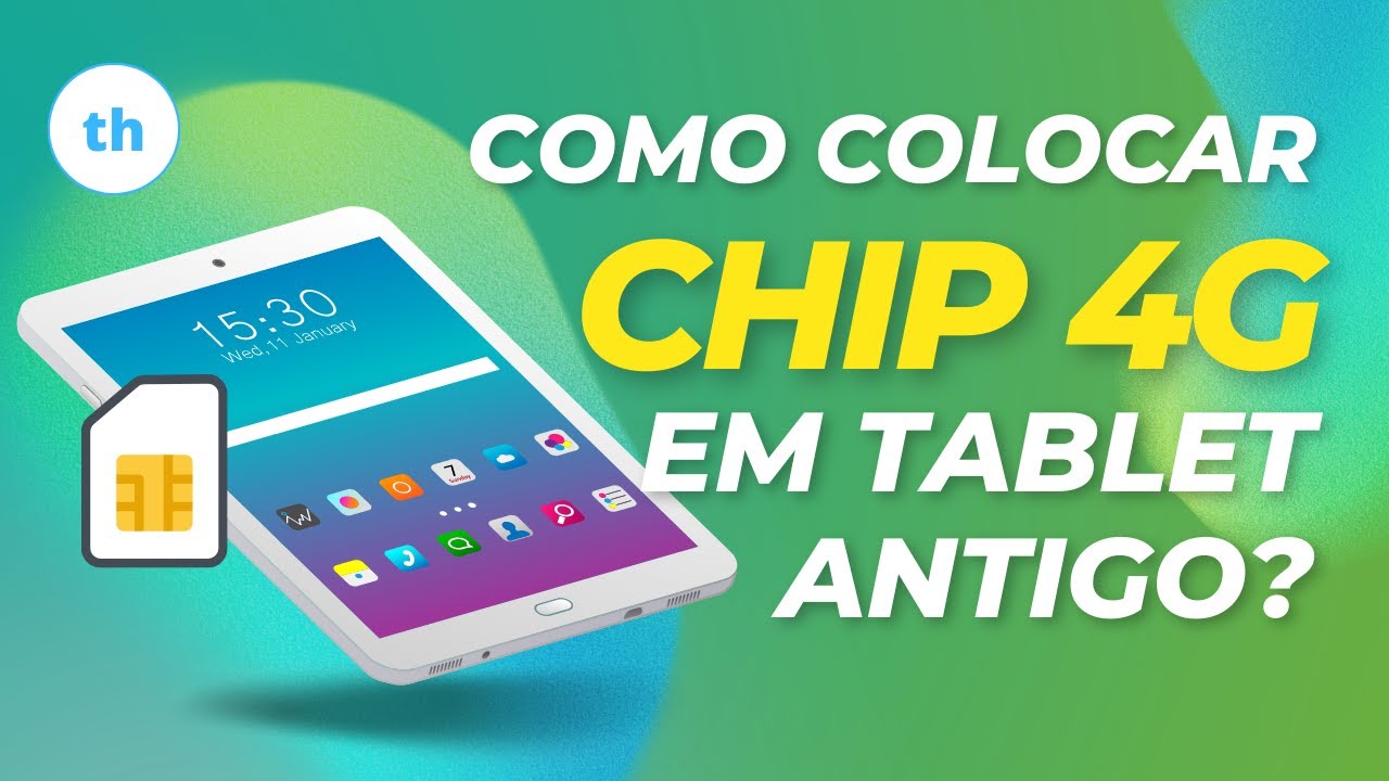 Como colocar chip de operadora 4G SIM CARD em Tablet antigo - Nano SIM em slot Micro SIM
