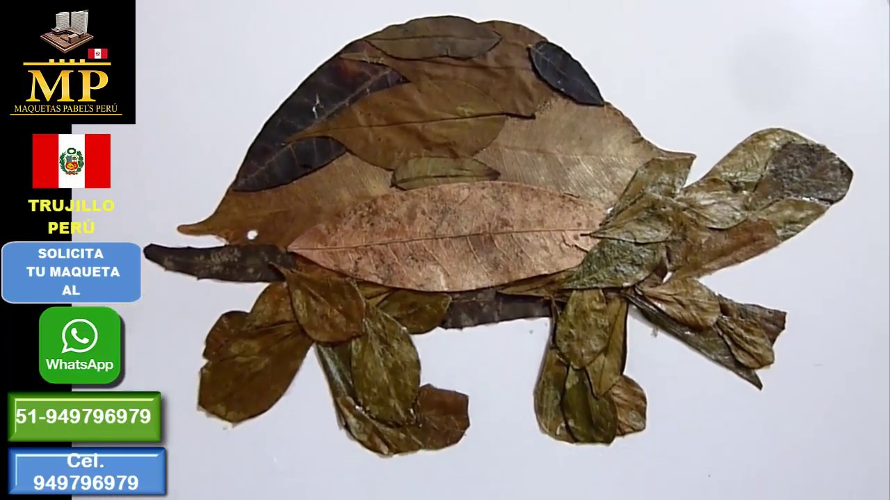 ANIMALES HECHOS CON HOJAS SECAS