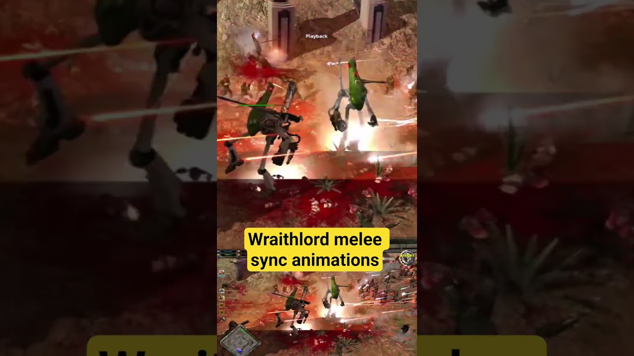 Wraithlord melee sync animations vs IG #eldar #imperialguard #warhammer40k #rts #dow #dowde