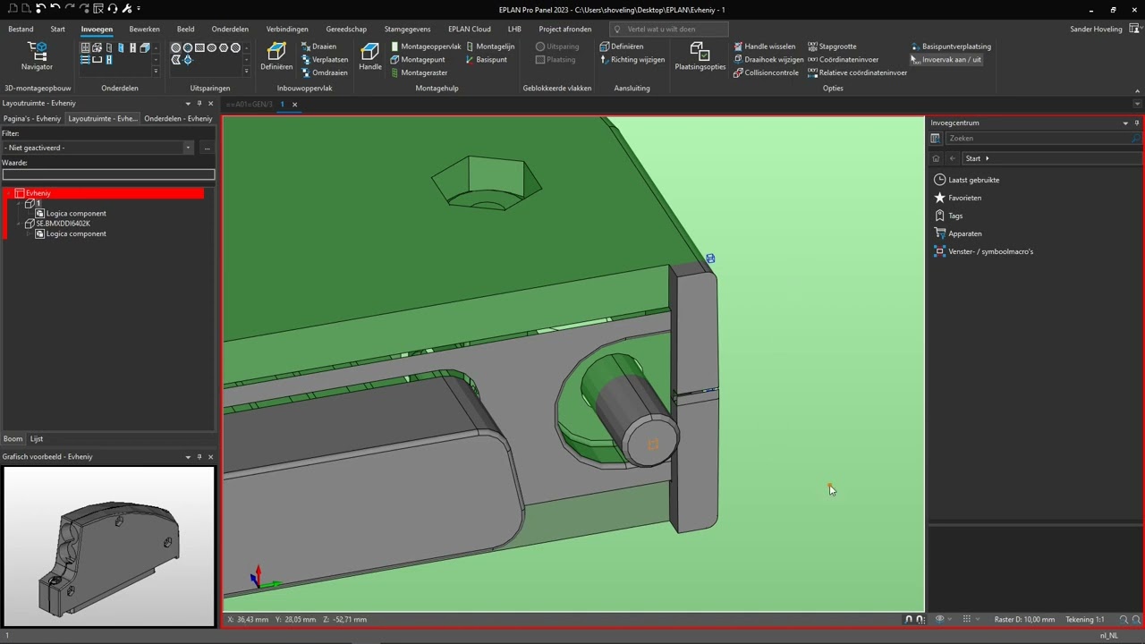 EPLAN ProPanel 3D How to use mounting points