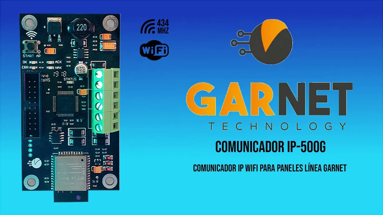 GARNET Comunicador WiFi - IP-500G con conexión a paneles GARNET y DSC