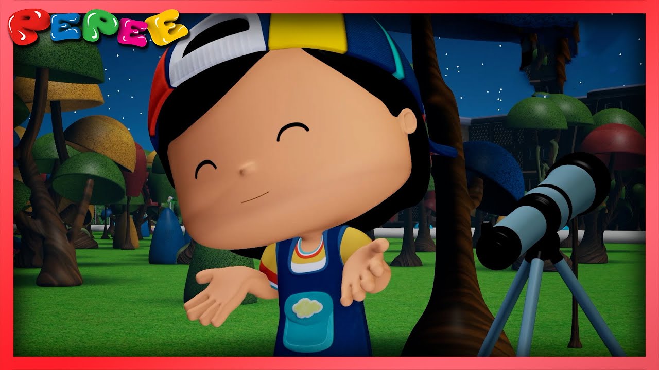 Teleskopla Gökyüzünü İnceleyelim 🌌🔭  #pepee #çizgifilm #cartoon #eğitici
