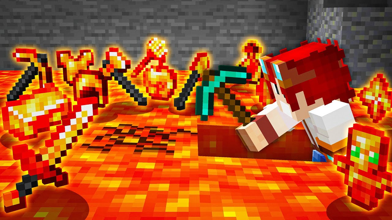 posso CRIAR SUPER ITENS de LAVA no minecraft