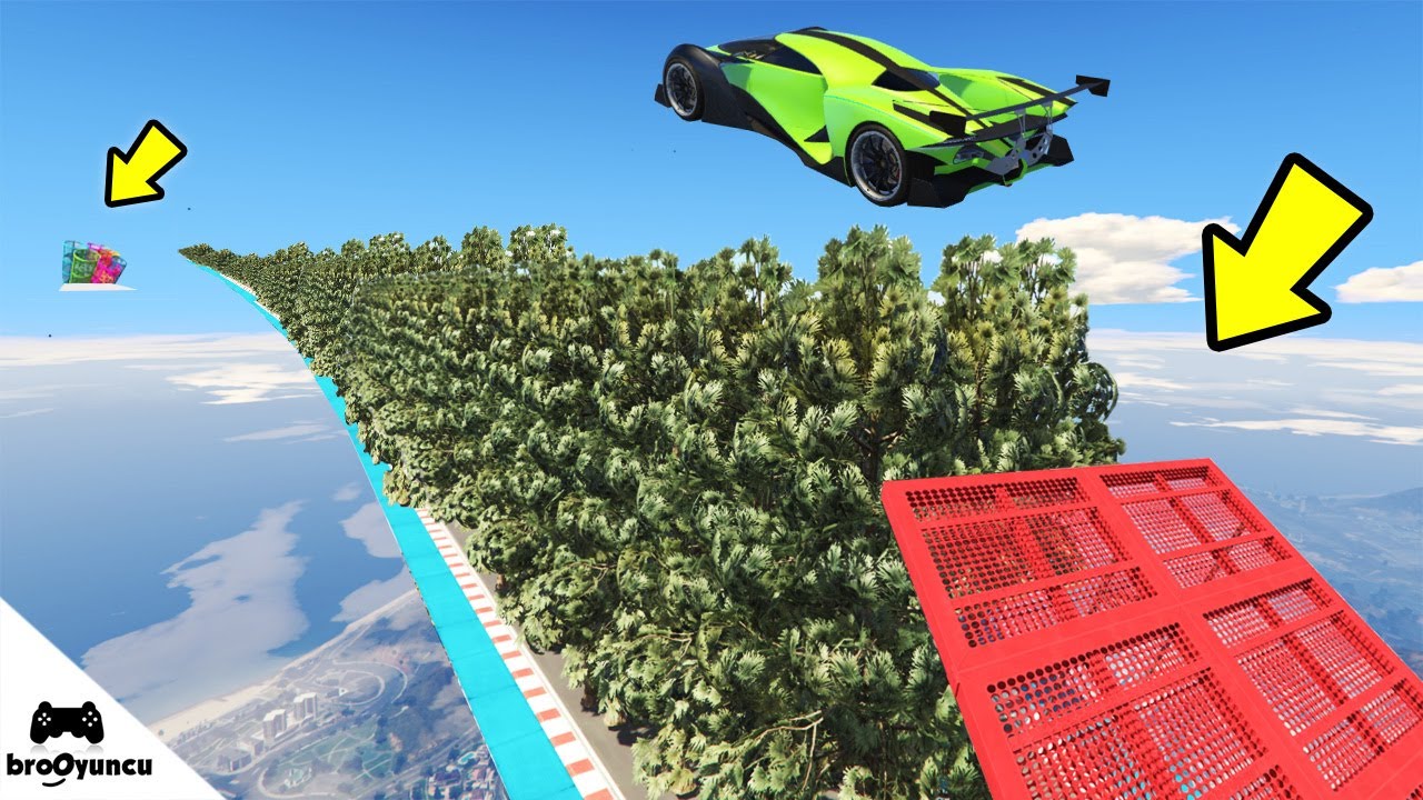 DEV RAMPADAN AĞAÇLARIN ÜSTÜNDEN ŞEHRE BASKET ATMACA - GTA 5 Ramp City Ragdolls