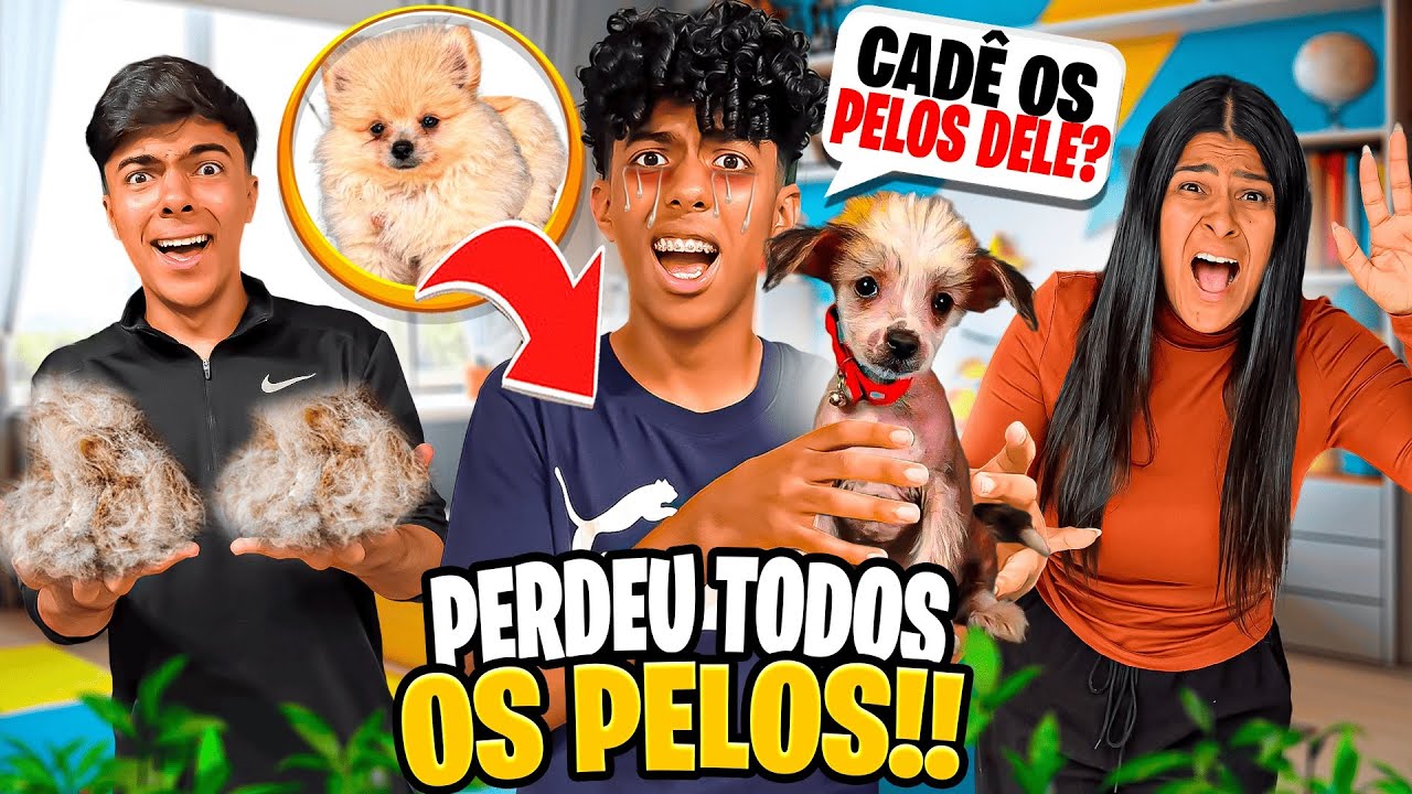 OS PELOS DO TOBIAS VÃO CAIR!?😱E AGORA OQUE VAMOS FAZER??*vai ficar sem pelo!