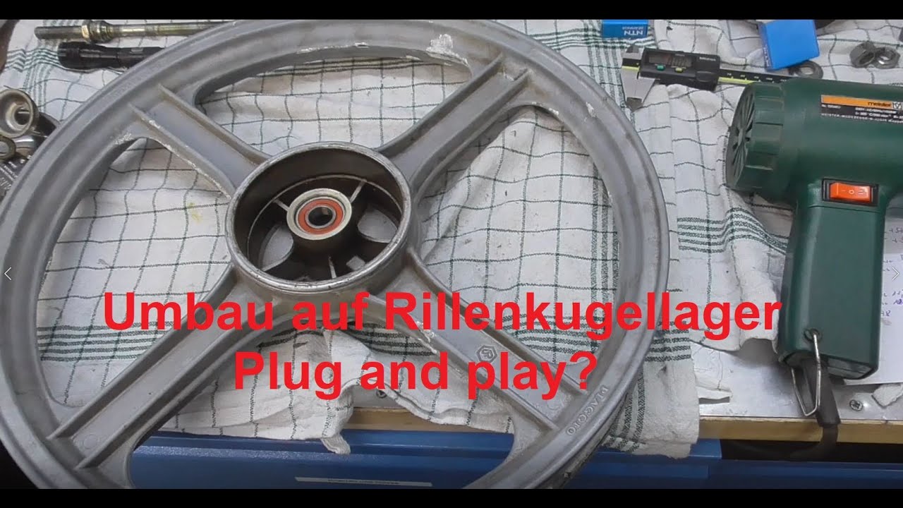 Piaggio Ciao Umbau auf Rillenkugellager am Vorderrad: Plug and play?